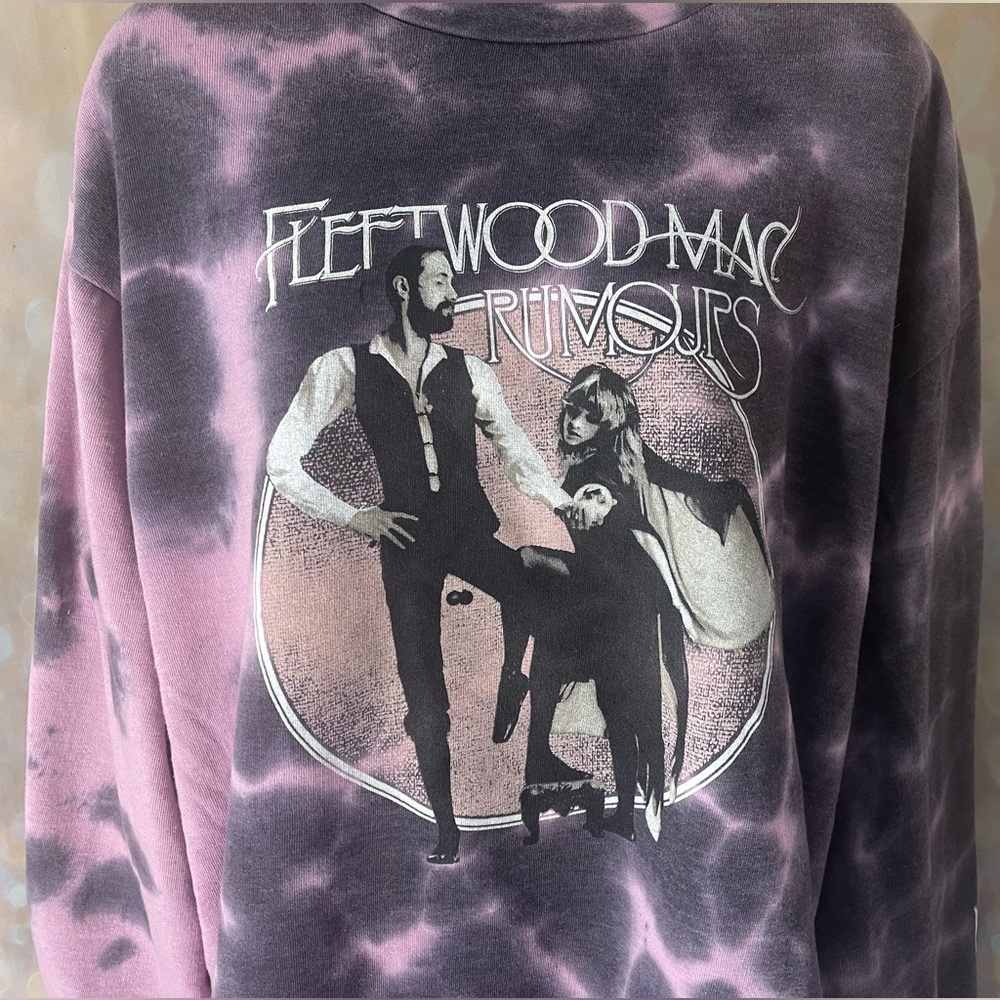 Fleetwood Mac Tie-Dye Sweater - Purpley Pink and Black Size 2XL XXL EUC - Picture 2 of 5